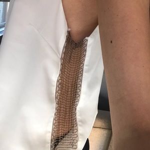 ASTR white top with gold bead sides